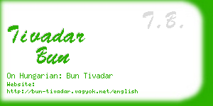 tivadar bun business card